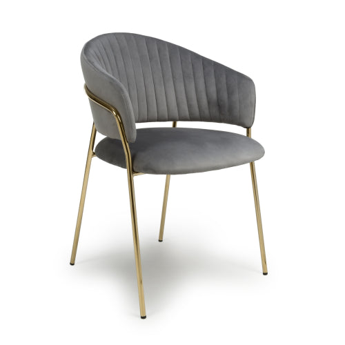 Leo Velvet Gold Dining Chair