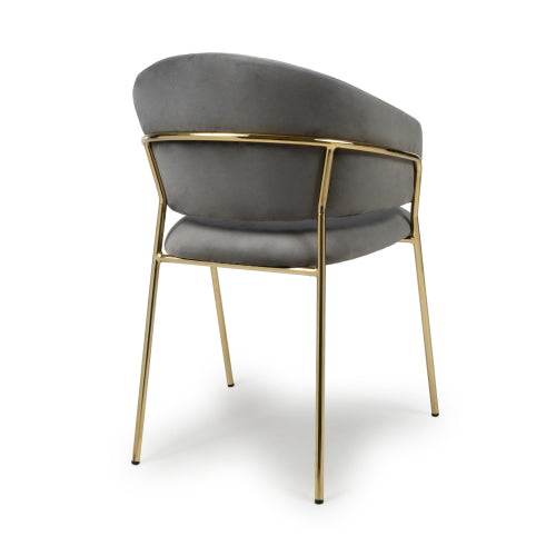 Leo Velvet Gold Dining Chair