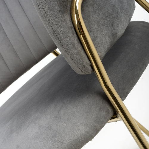 Leo Velvet Gold Dining Chair