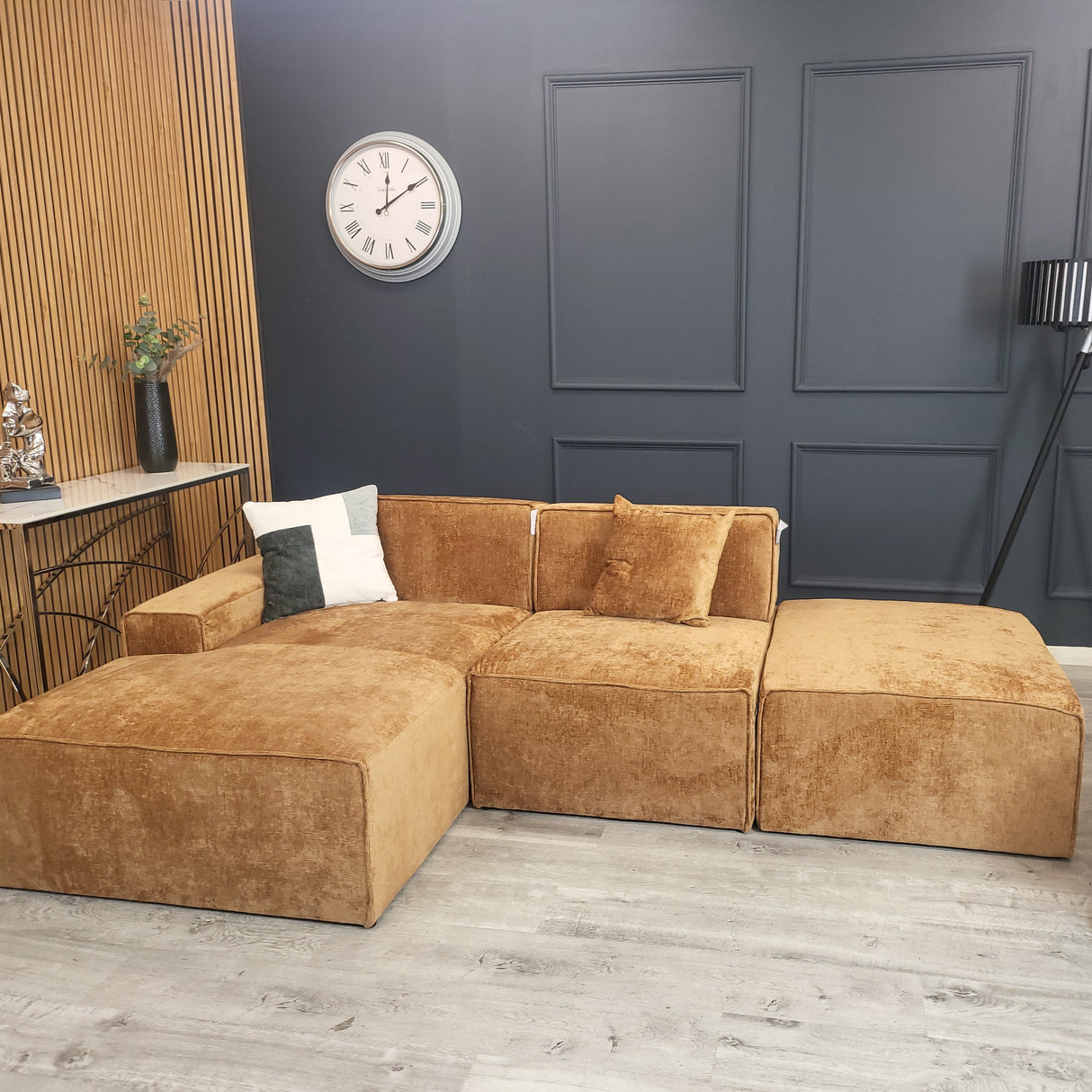 Atlanta Modula Sofa - Corner Combination In Chenille Fabric