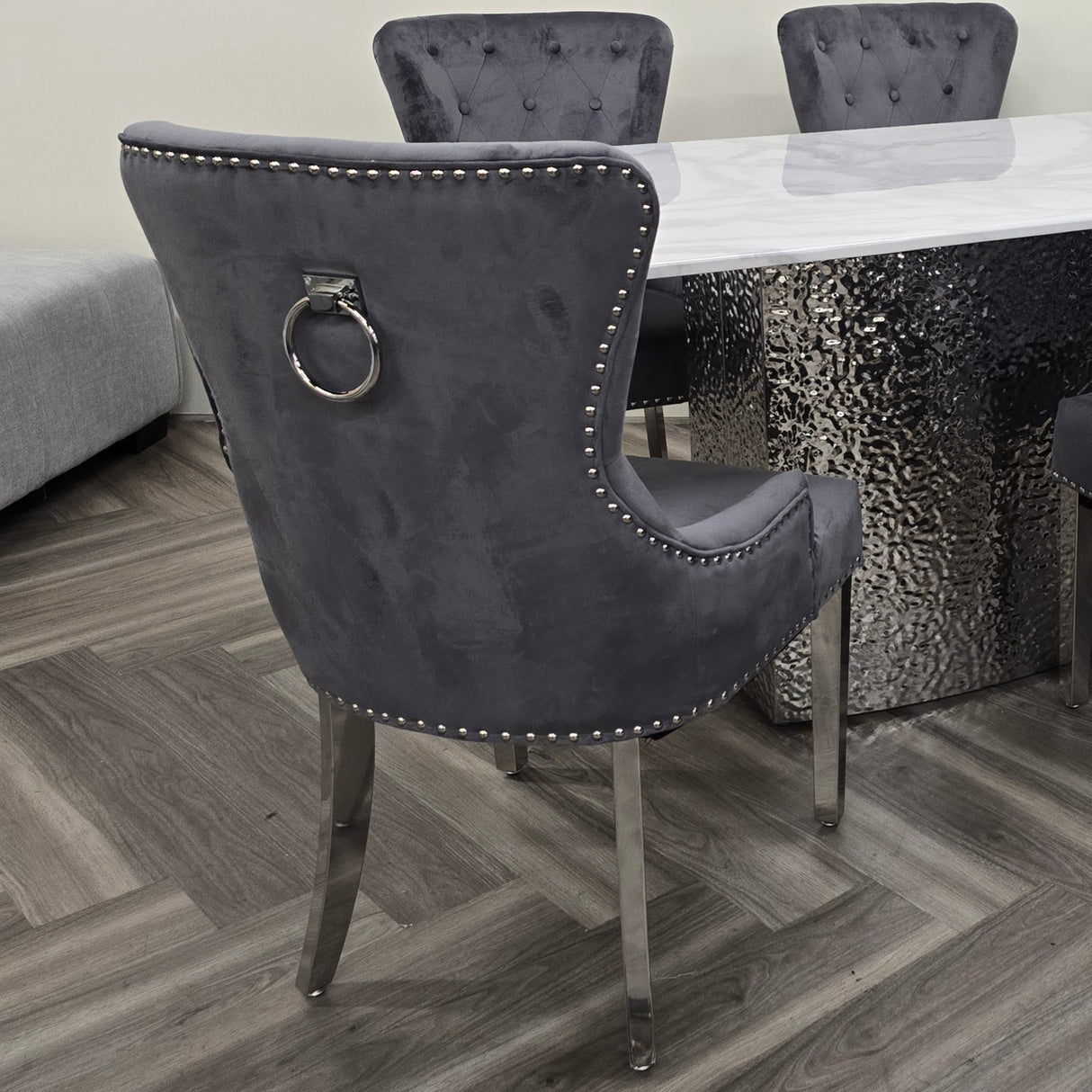 Megan Ring Knocker Velvet Dining Chair