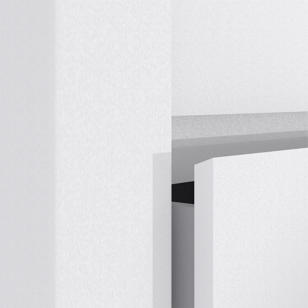 Naida Sliding Wardrobe In White High Gloss - 2 Sliding Doors 1 Door 3 Drawers