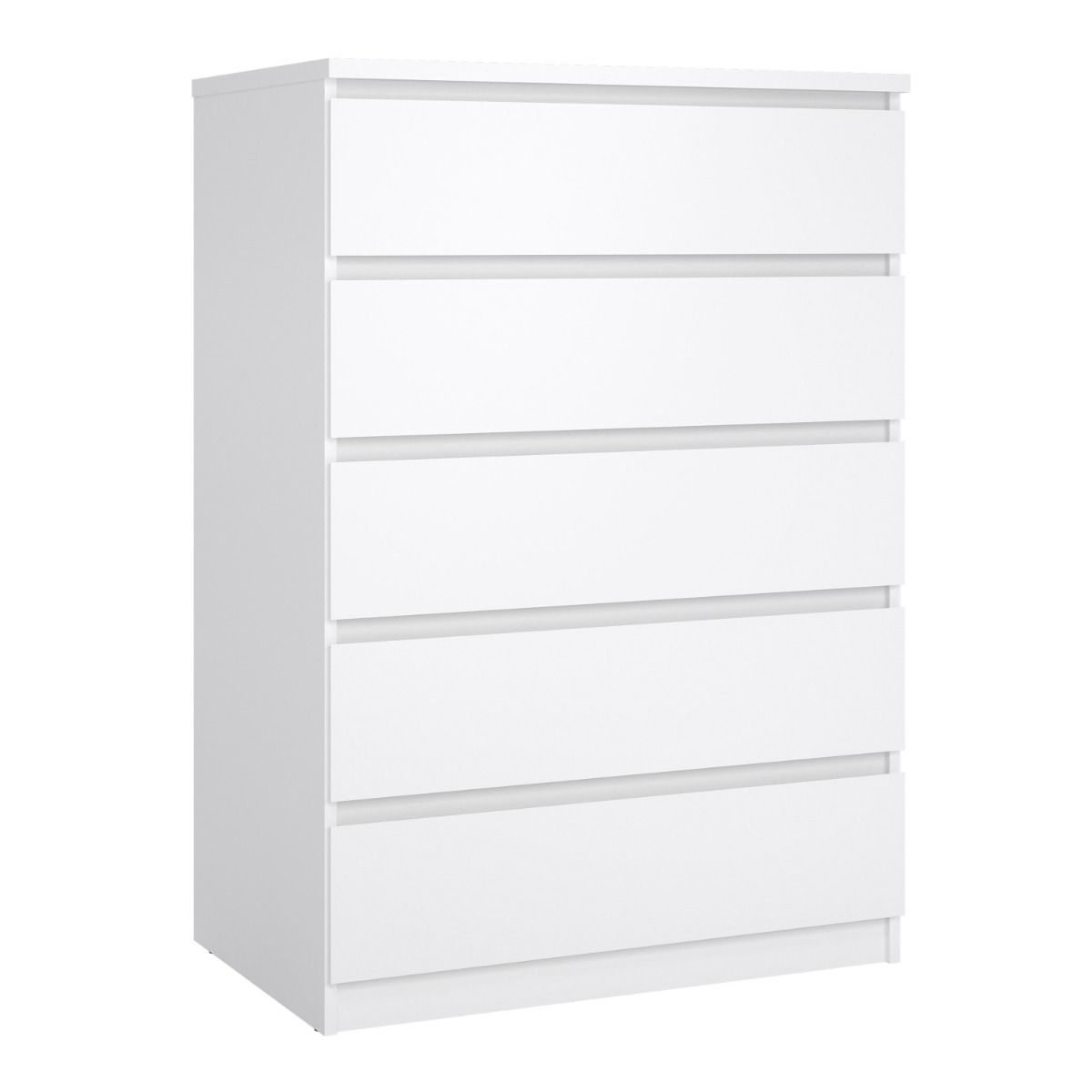 Naida Chest Of 5 Drawers In White High Gloss