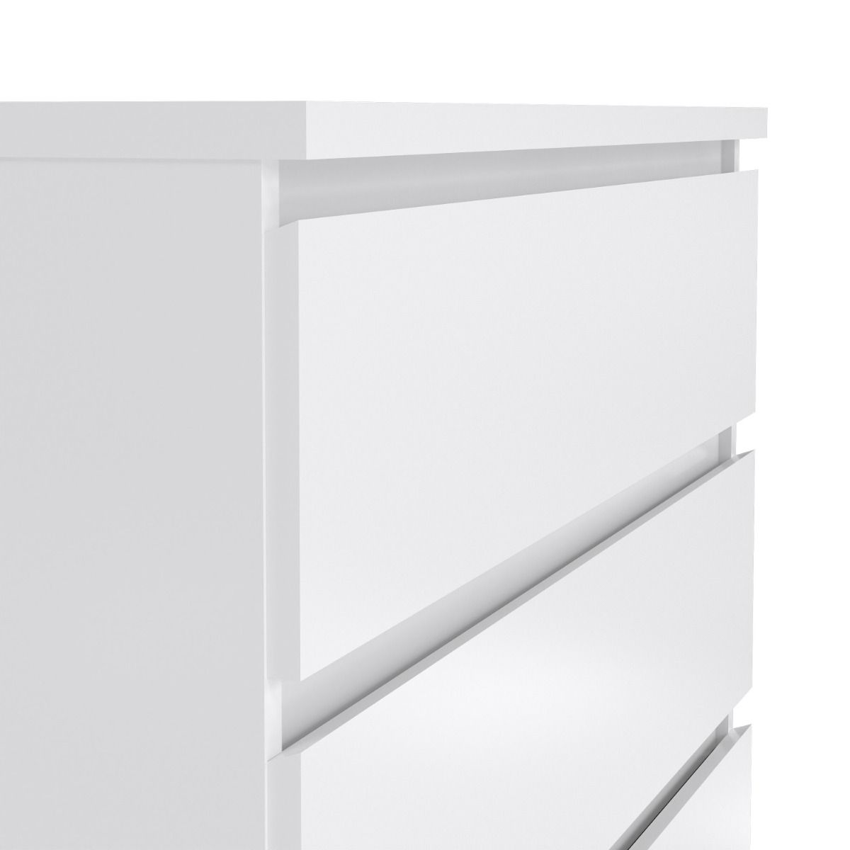 Naida Chest Of 5 Drawers In White High Gloss