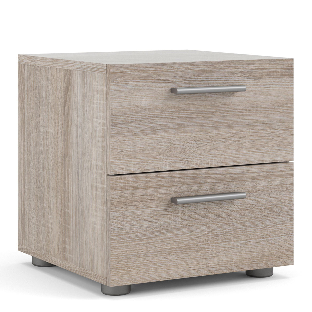 Texas Bedside With 2 Drawers in Truffle Oak