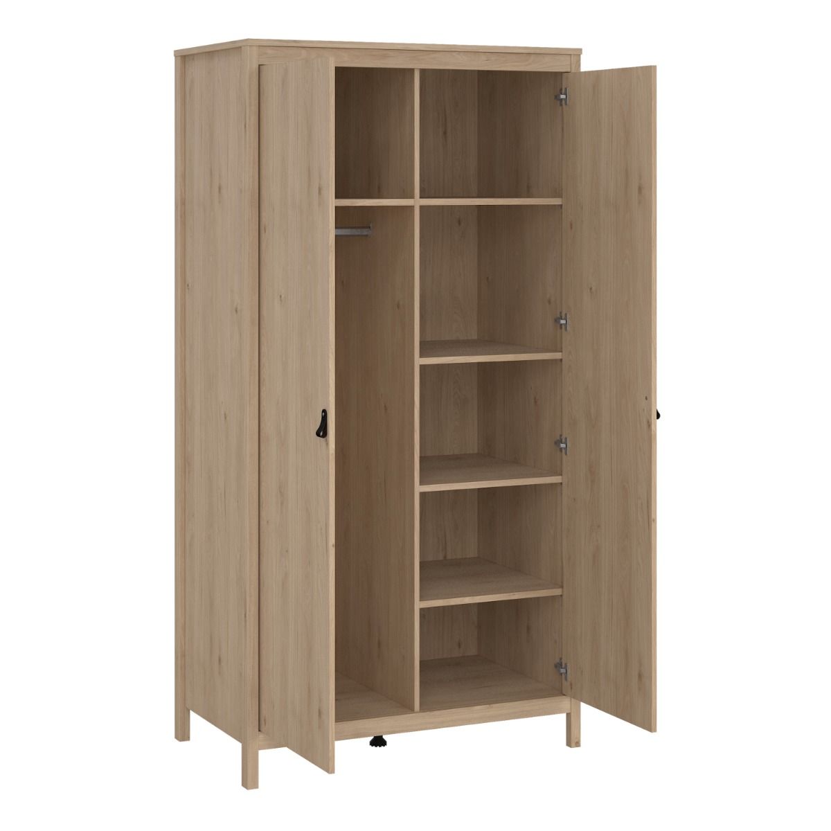 Barcelona Wardrobe With 2 Doors In Jackson Hickory Oak