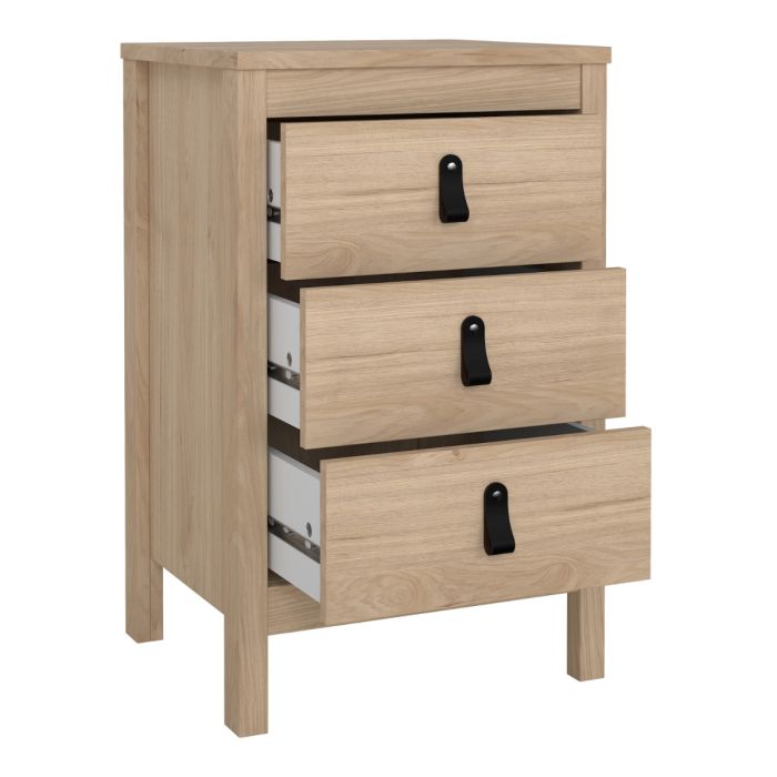 Barcelona Bedside Table With 3 Drawers