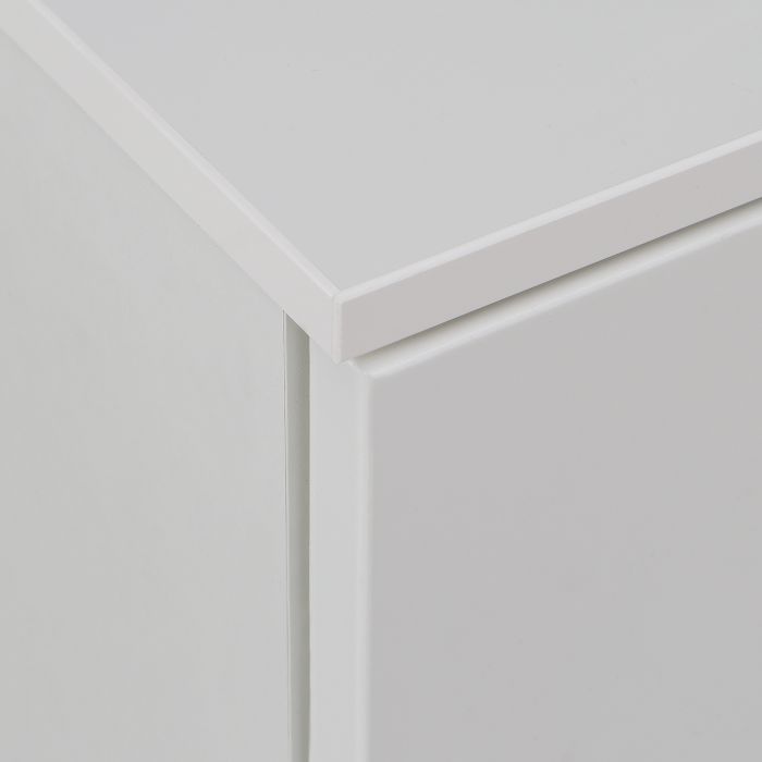 Sian Bedside With 2 Drawers In White High Gloss