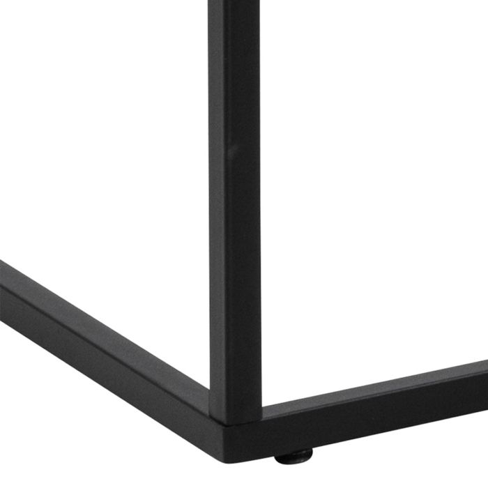 close up off frame black steel