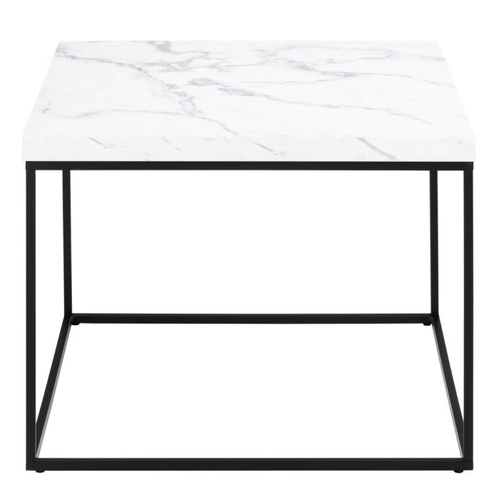 white marble effect coffee table front view
