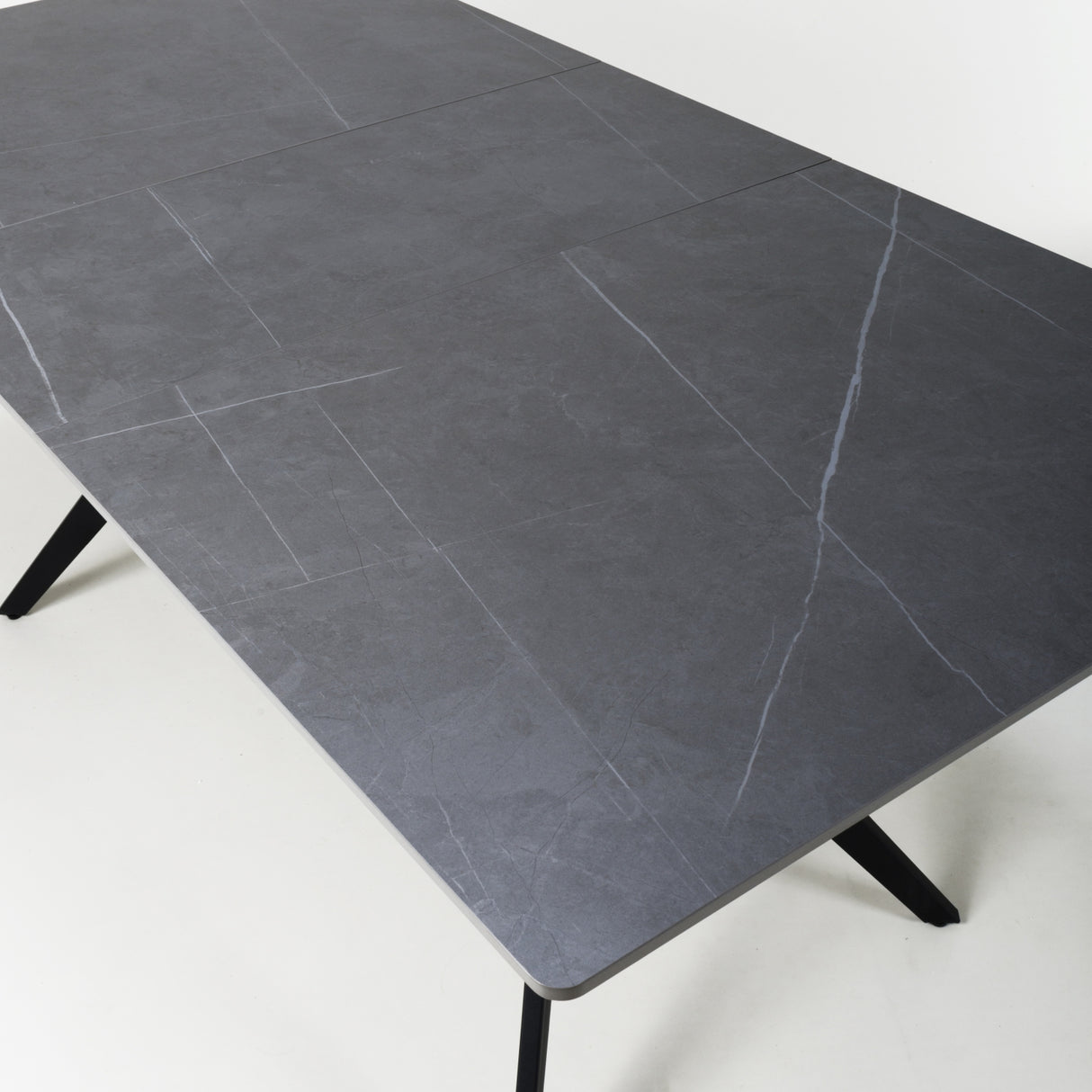 Rocco Grey Extendable Sintered Stone Dining Table - 1.4m/1.8M