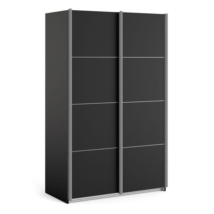 sliding wardrobe in matt black 120cm
