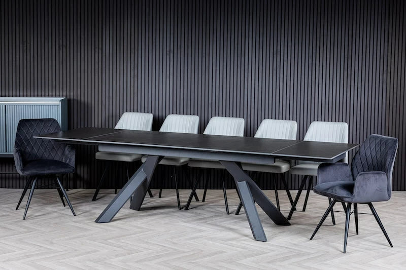 Phoenix Extendable Dining Table (Dark Grey) - 1.8M/2.8M