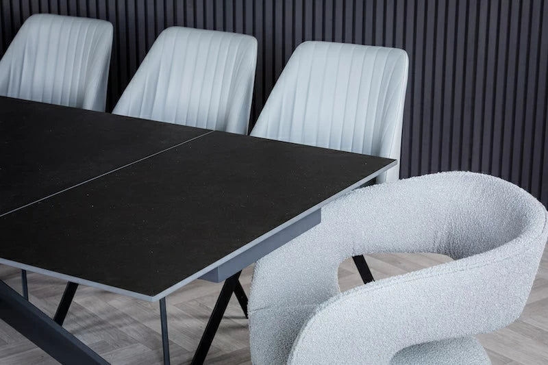 Phoenix Extendable Dining Table (Dark Grey) - 1.8M/2.8M