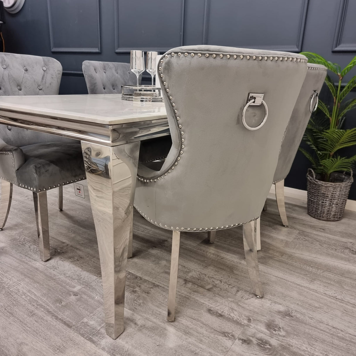 Megan Ring Knocker Velvet Dining Chair
