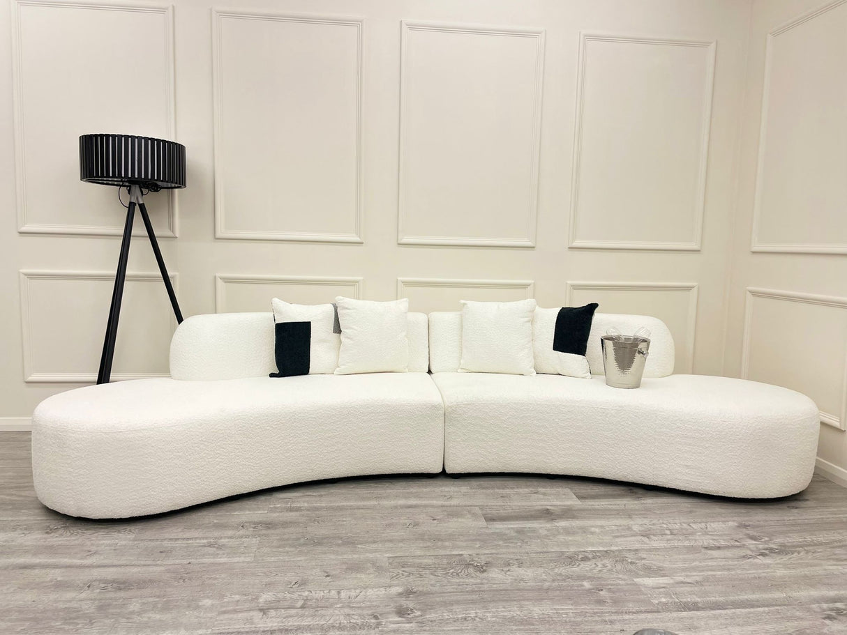 Miami Curved Cinema Boucle Sofa