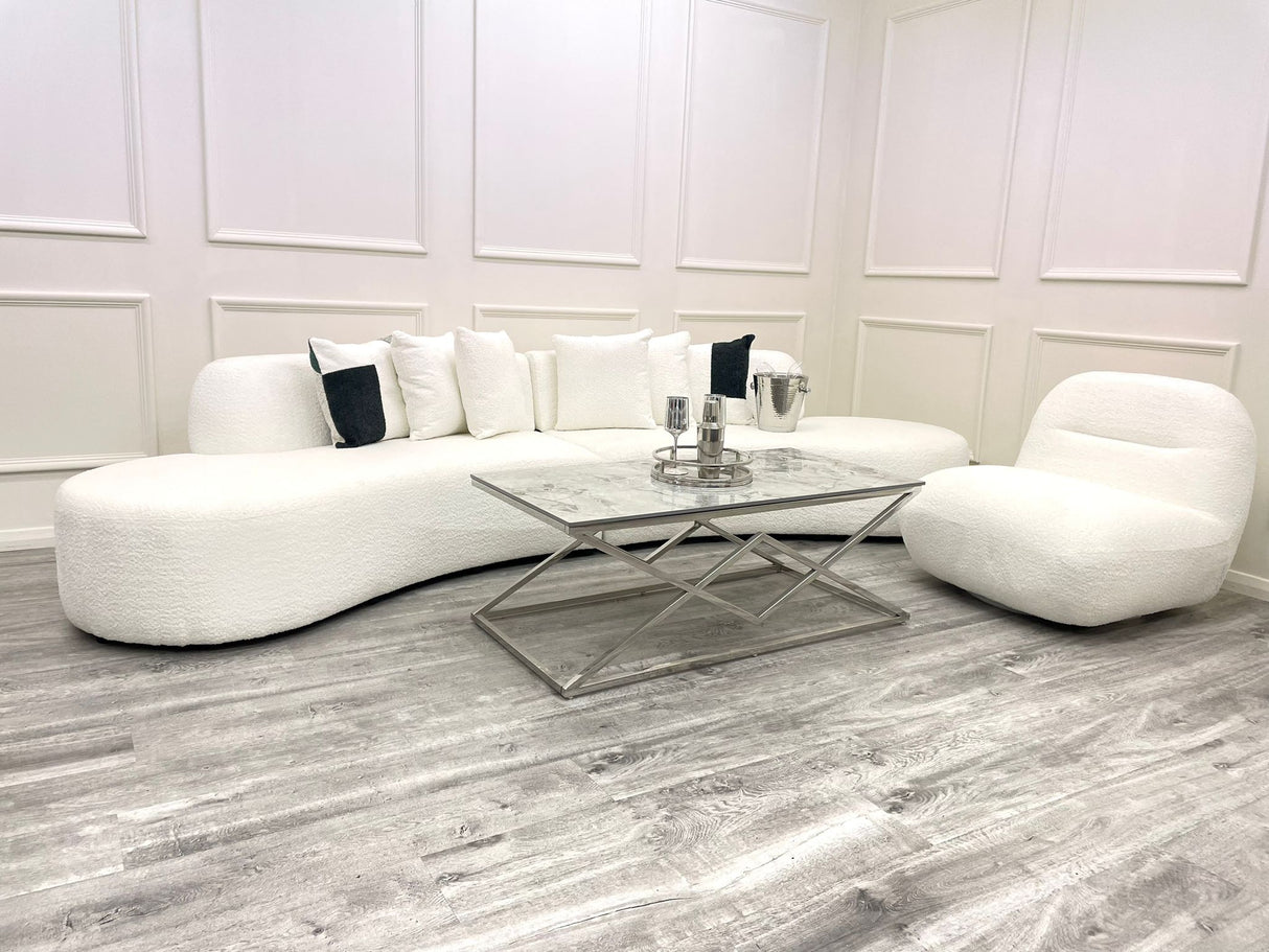 Miami Curved Cinema Boucle Sofa