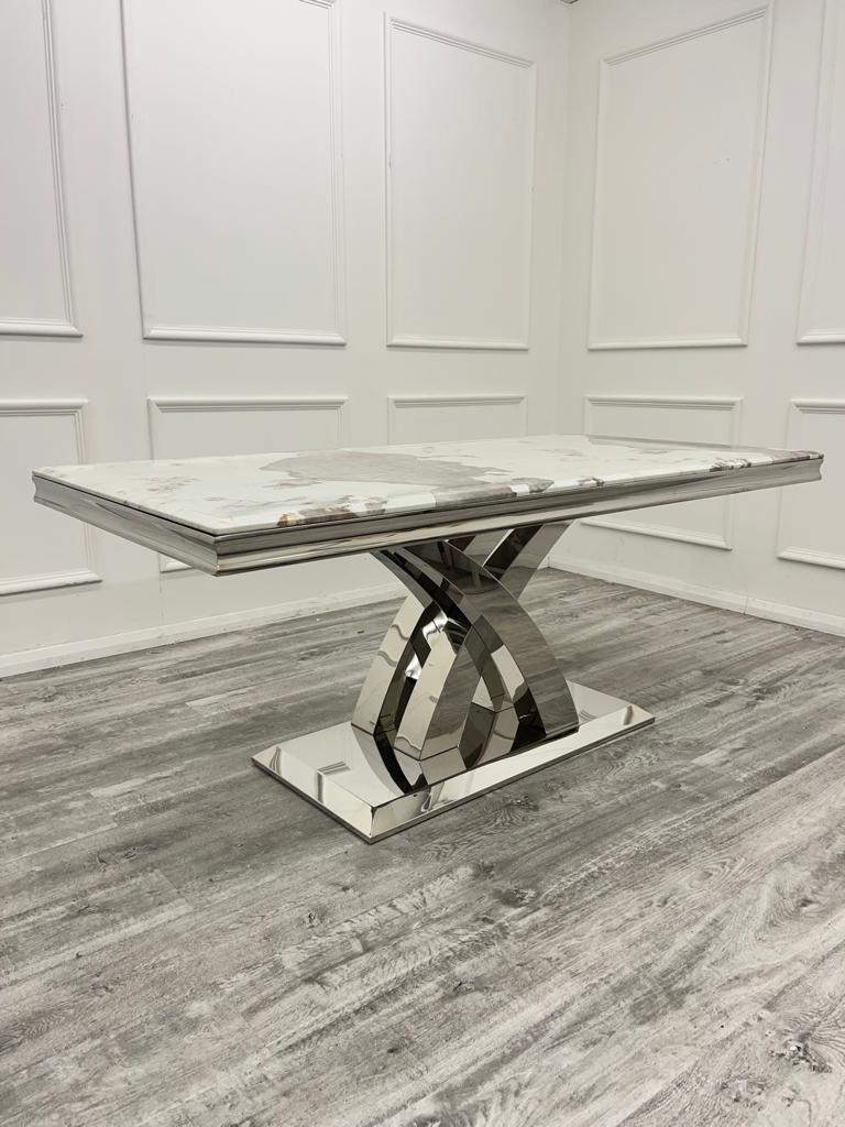 Milan Marble Dining Table + Mayfair Chairs