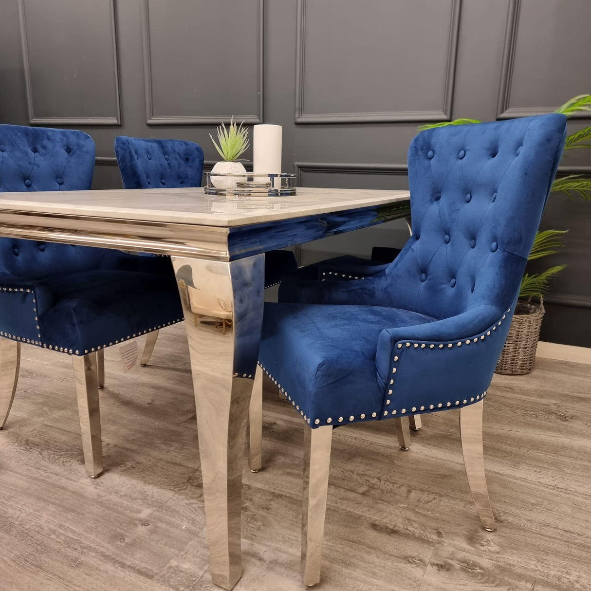 Megan Ring Knocker Velvet Dining Chair