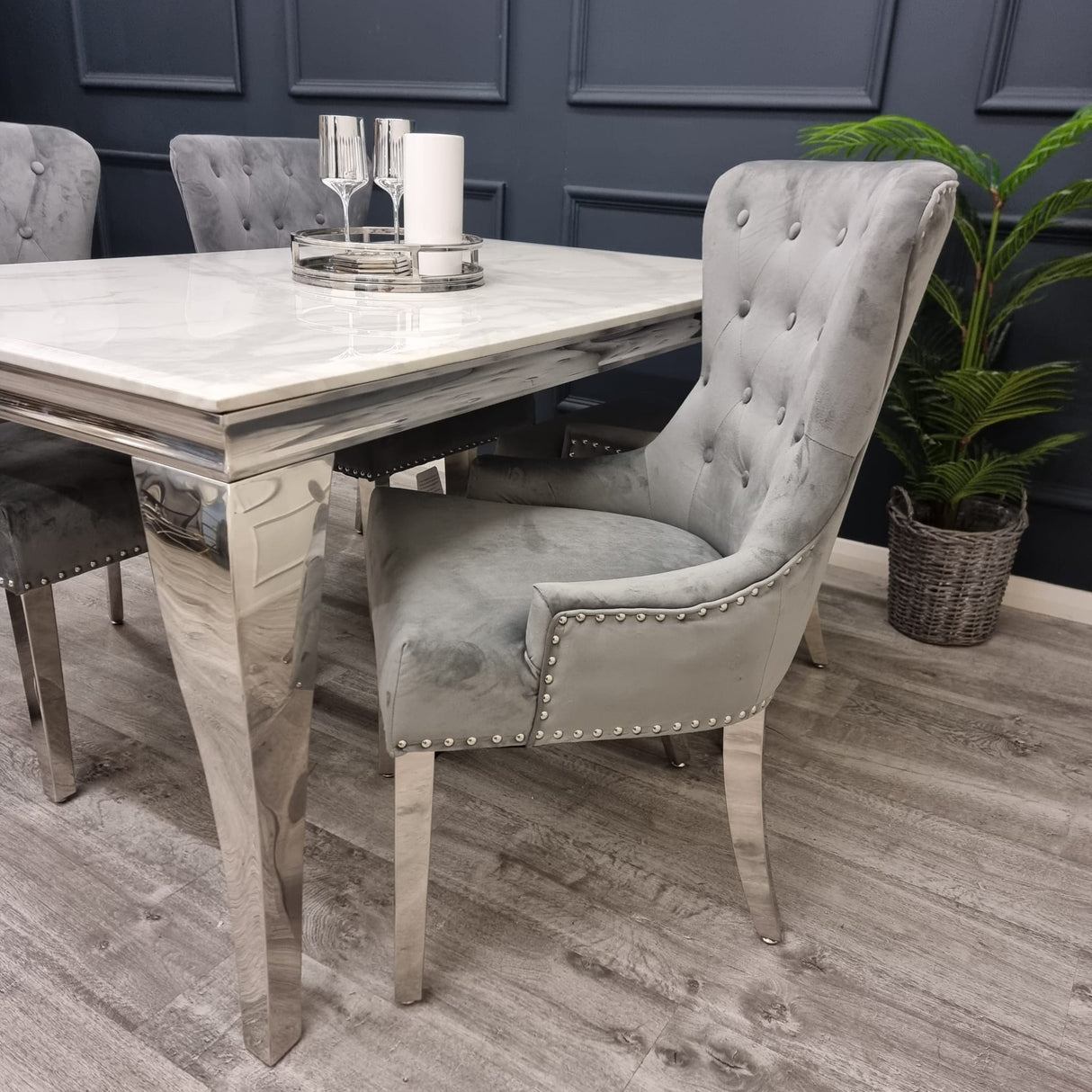 Megan Ring Knocker Velvet Dining Chair
