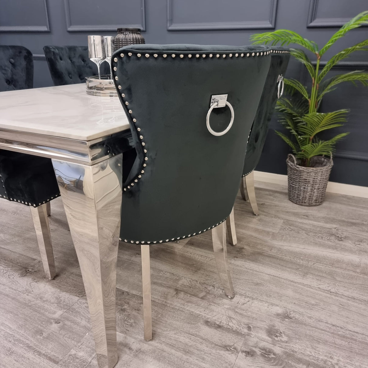 Megan Ring Knocker Velvet Dining Chair