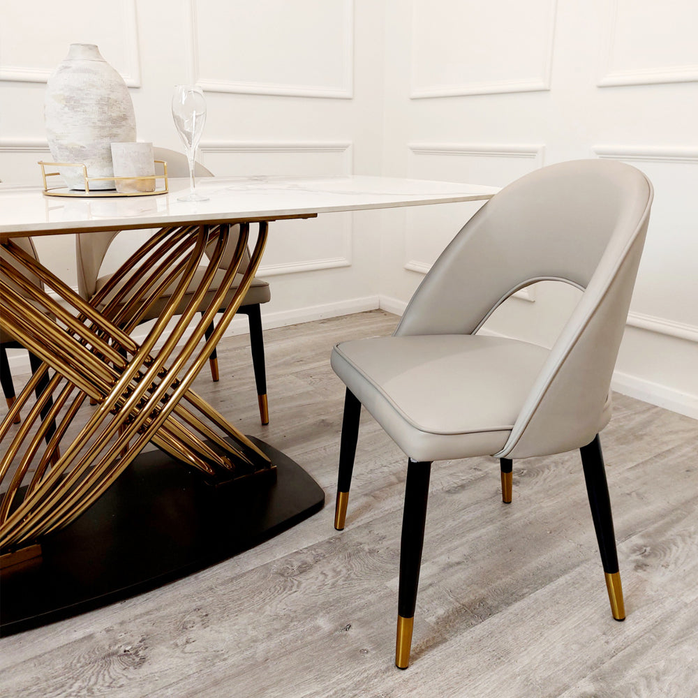 Orion Gold 1.8m Dining Table + Astra Chairs