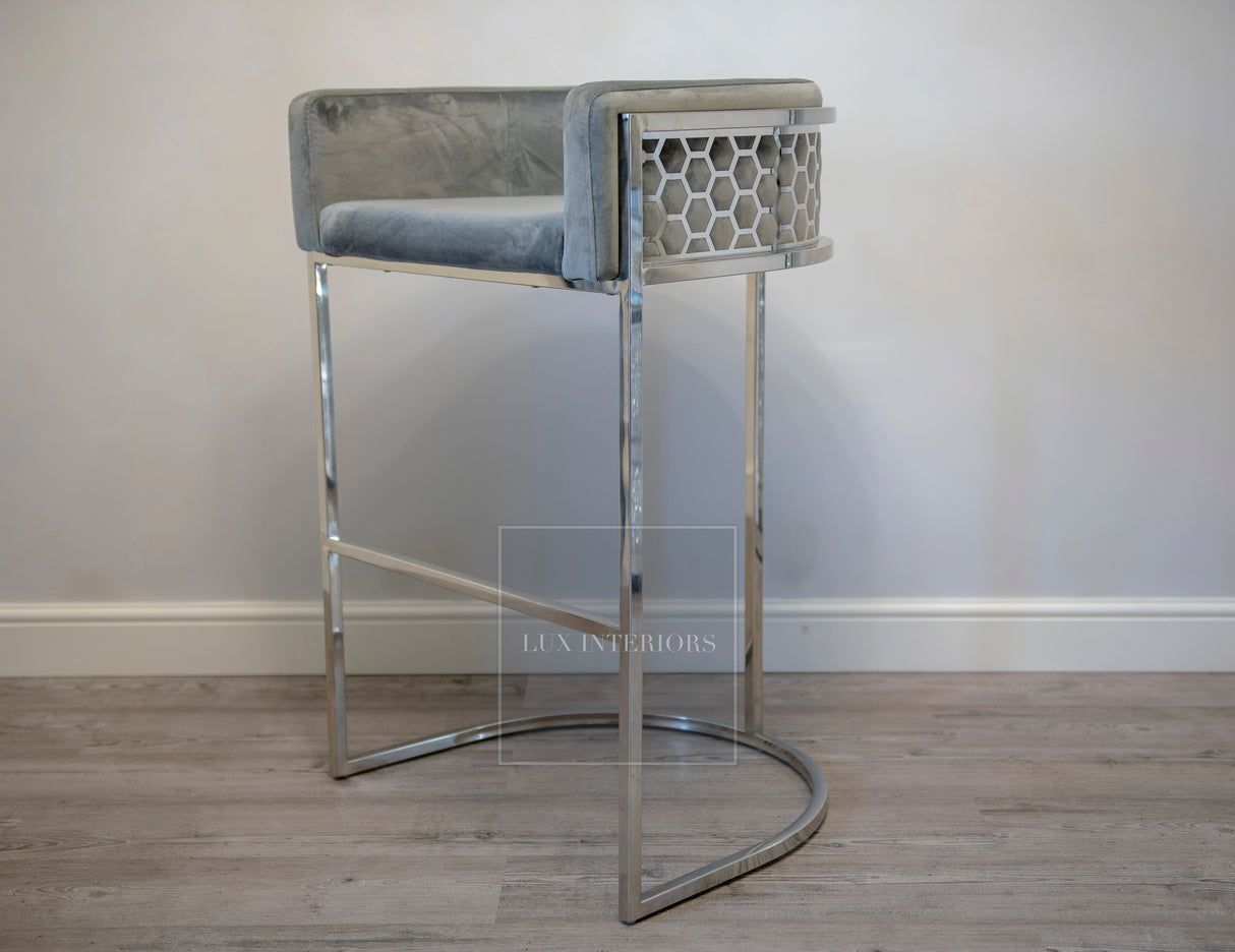 Roma Grey Bar Stool