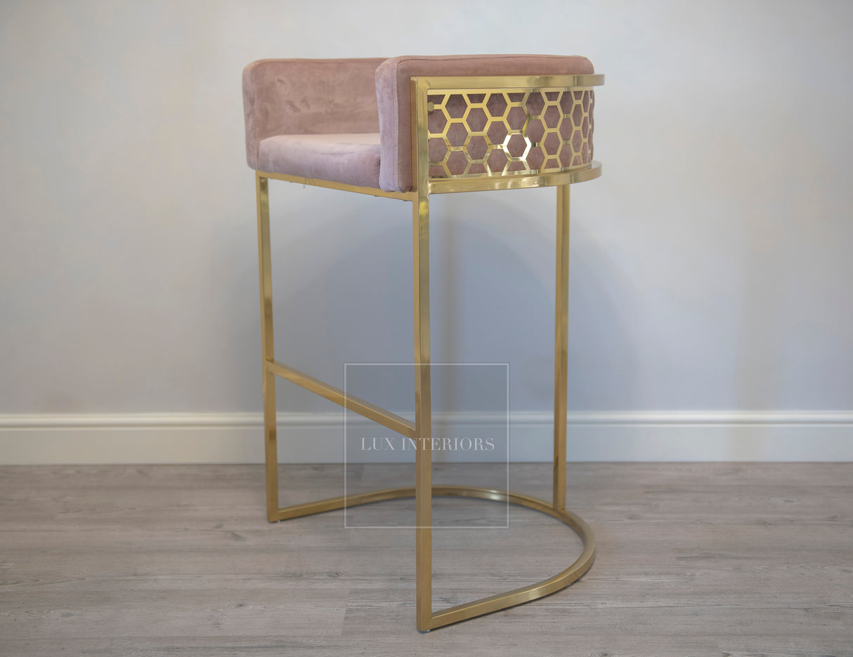 Roma Pink Bar Stool