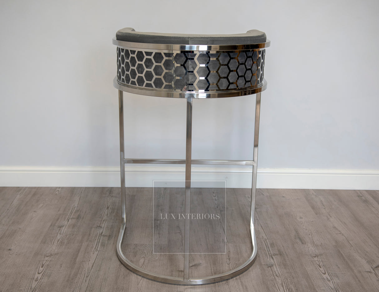 Roma Grey Bar Stool