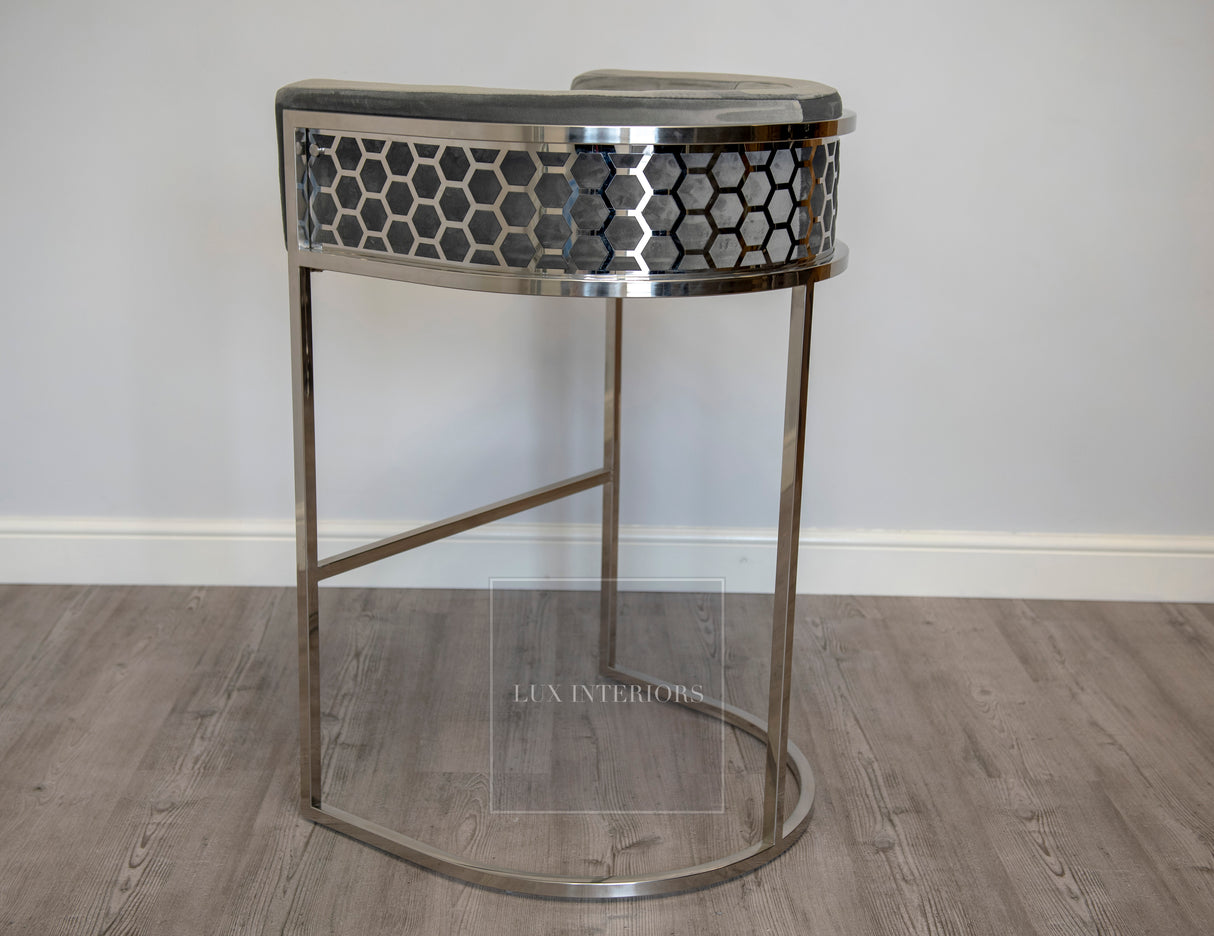 Roma Grey Bar Stool