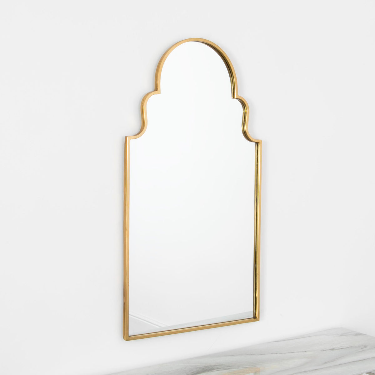 Porto Arched Gold Mirror Gold Lux Interiors