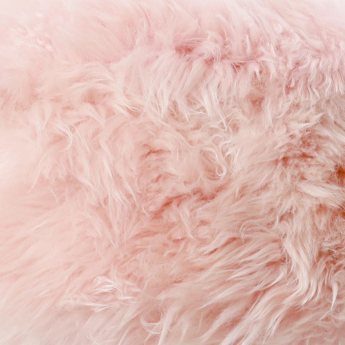 Royal Blush Pink Sheepskin Stool