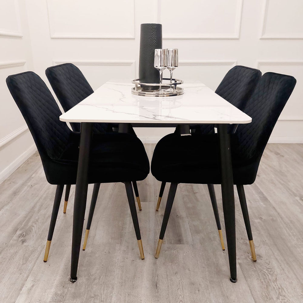 Titus 1.4m Dining Table + Luna Chairs
