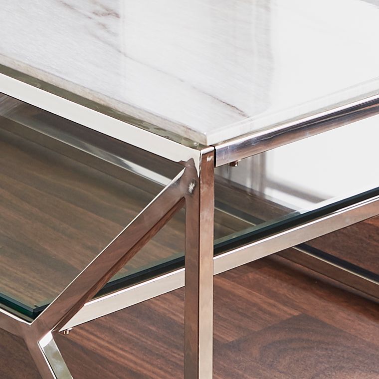 Florence Marble Glass Coffee Table