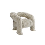 Freyja Ivory Faux Fur Chair