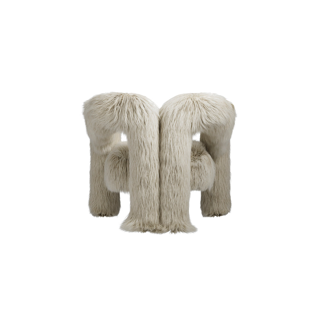 Freyja Ivory Faux Fur Chair