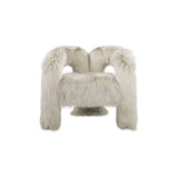 Freyja Ivory Faux Fur Chair