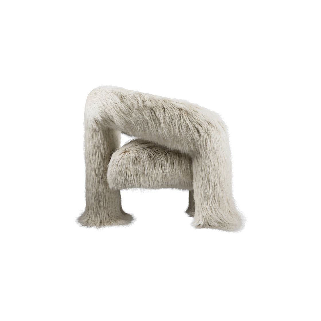 Freyja Ivory Faux Fur Chair