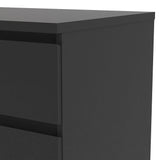 Naida Chest Of 5 Drawers In Matt Black