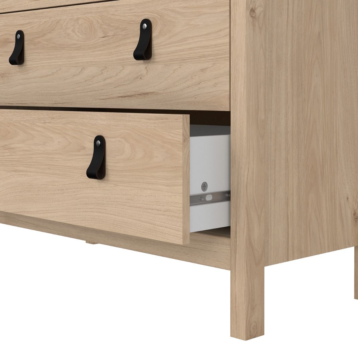 Barcelona Chest Of 5 Drawers (3+2) in Jackson Hickory Oak
