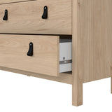 Barcelona Chest Of 5 Drawers (3+2) in Jackson Hickory Oak