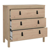 Barcelona Chest Of 3 Drawers in Jackson Hickory Oak