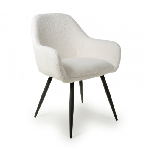 Berlin Boucle White Dining Chair