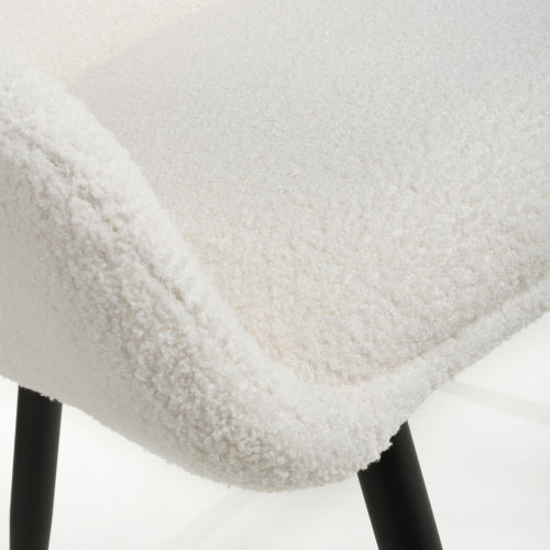 Berlin Boucle White Dining Chair