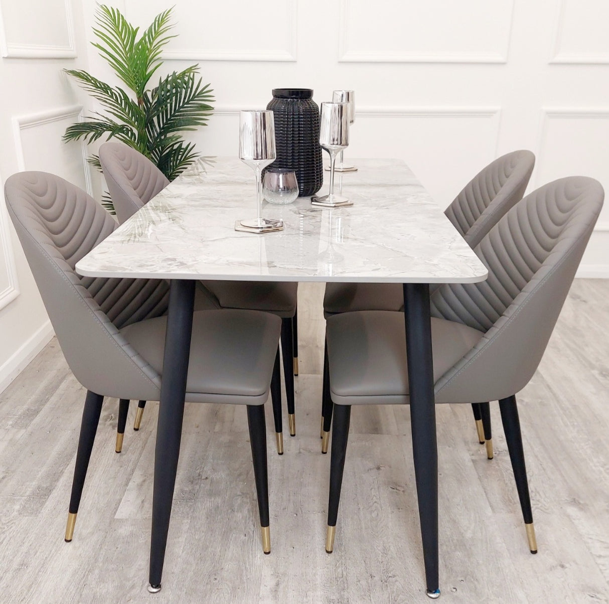 Titus 1.4m Dining Table + Alba Chairs