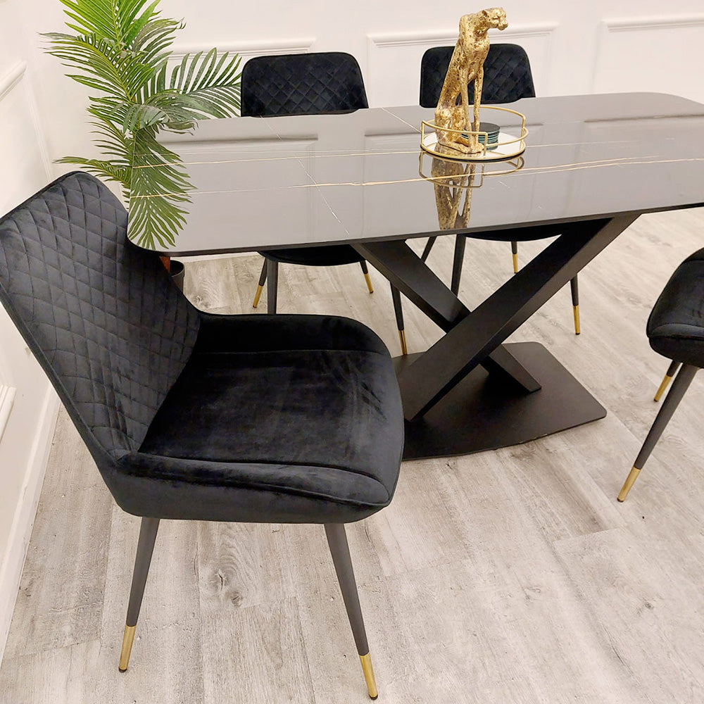 Apollo Dining Table 1.6m + Luna Chairs