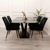 Apollo Dining Table 1.6m + Luna Chairs