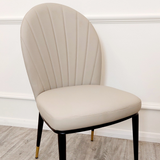 Nero 1.3m Gold Round Dining Table + Etta Chairs