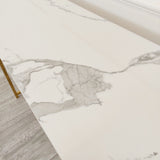 Geo Gold Console Table With Sintered Stone Top