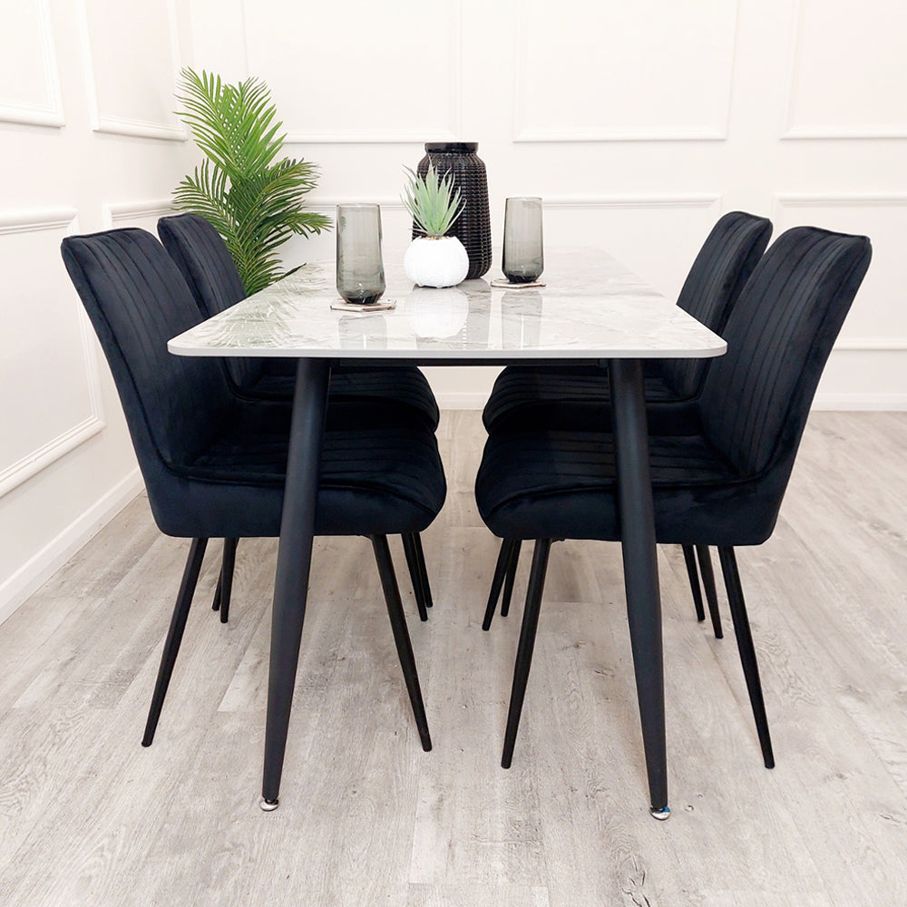 Titus 1.4m Dining Table + Dido Chairs
